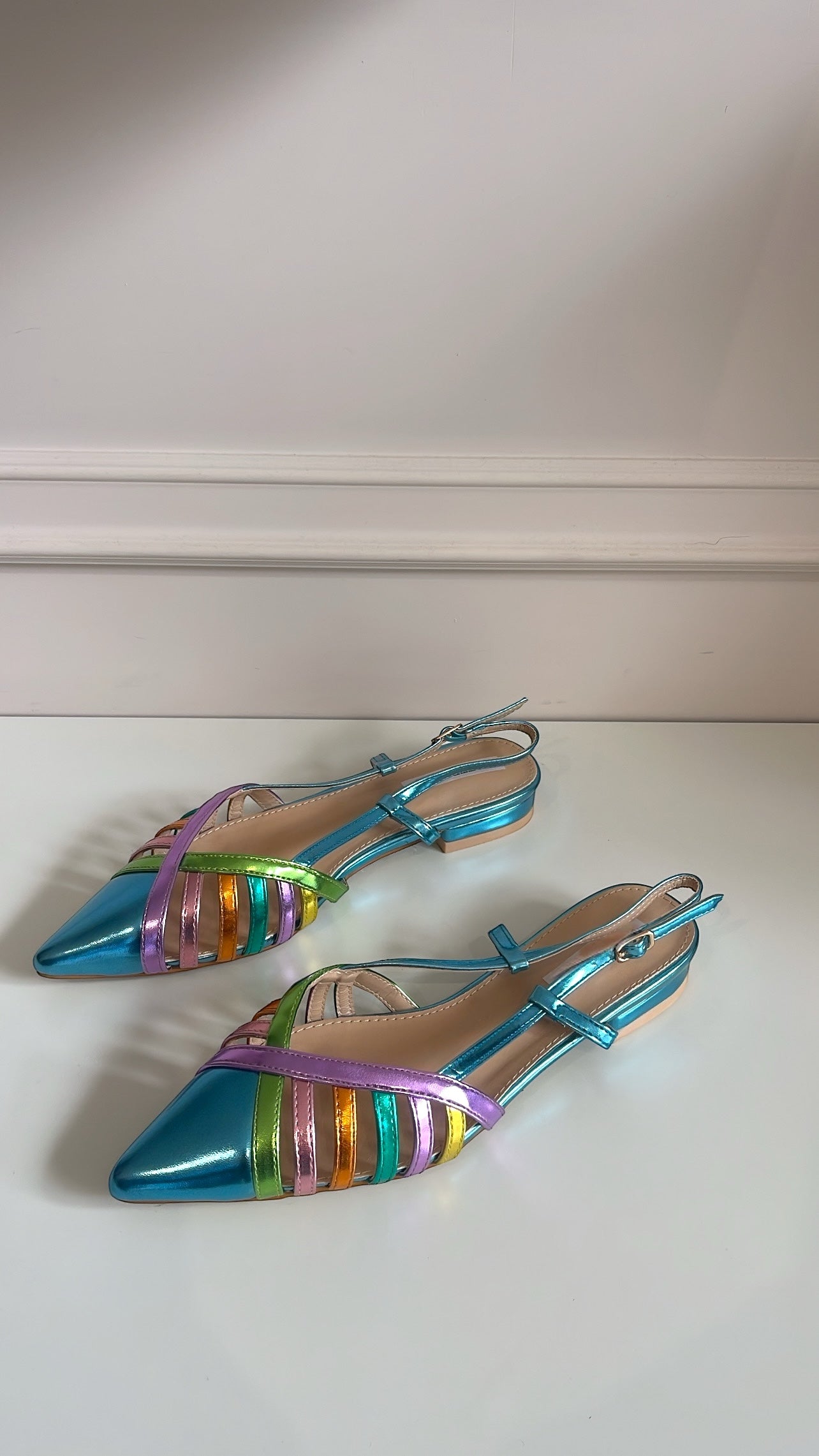 Selena ballerina a punta multicolor blue