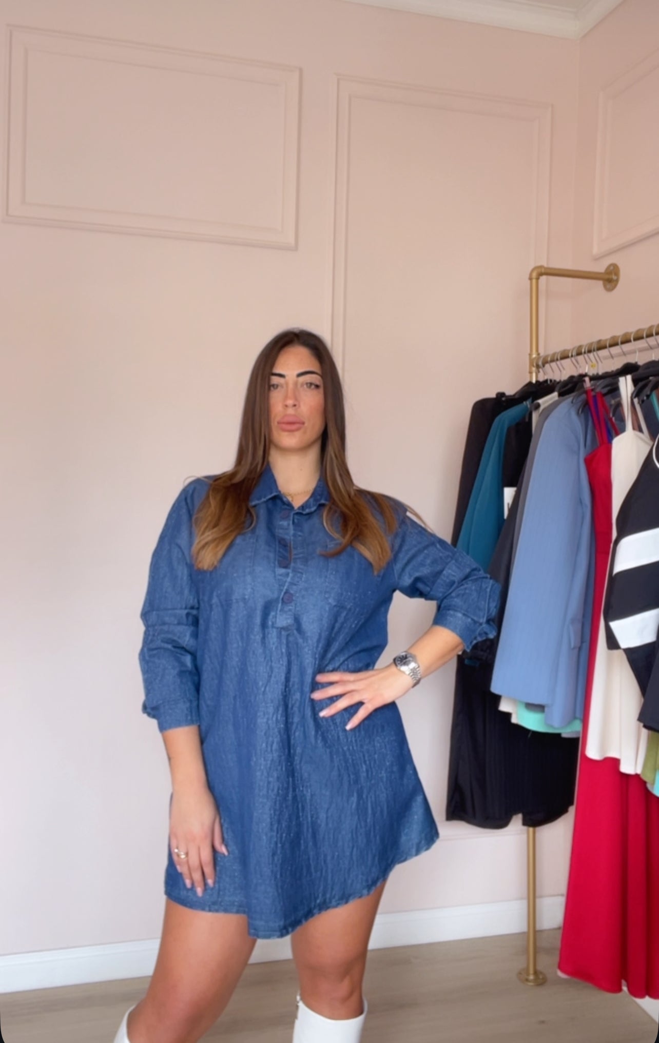 Vestito in Jersey brillantinato