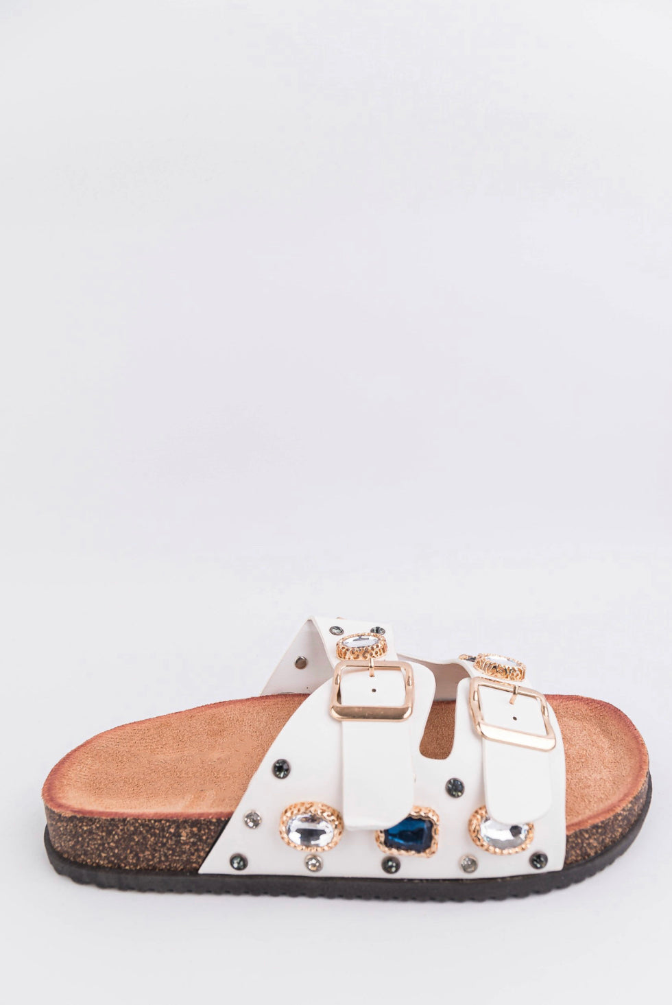 GIULIA / ciabatte con applicazioni white
