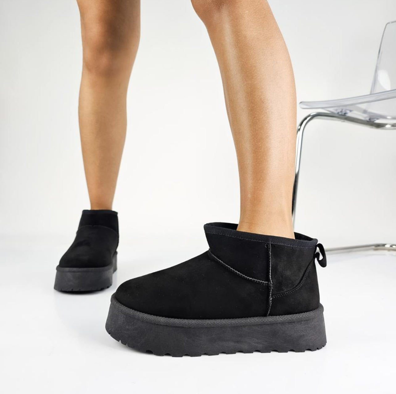 Mob / stivaletti con pelliccia