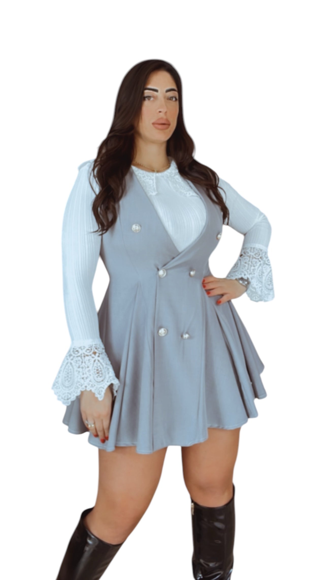 Abito blazer svasato