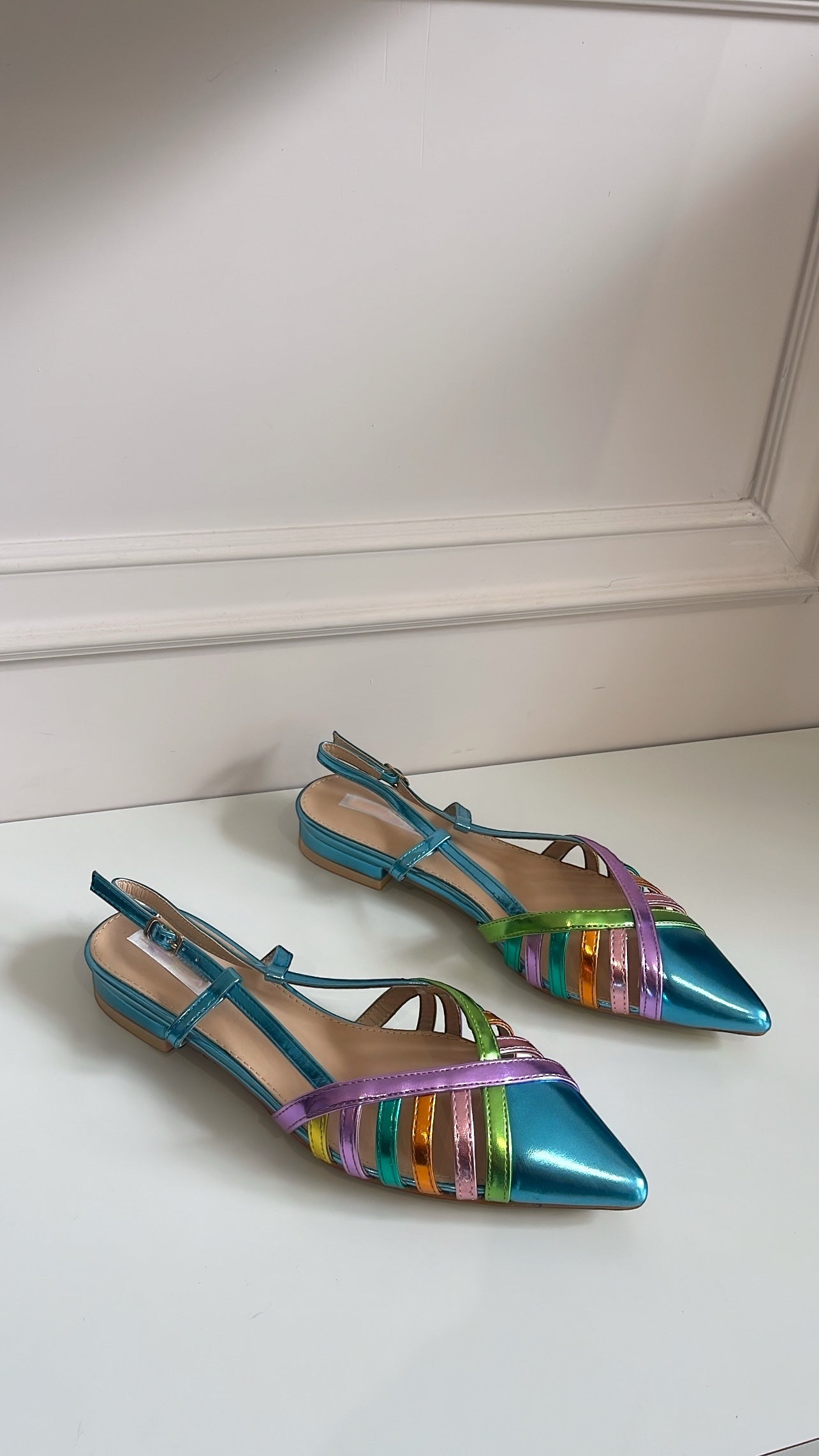 Selena ballerina a punta multicolor blue