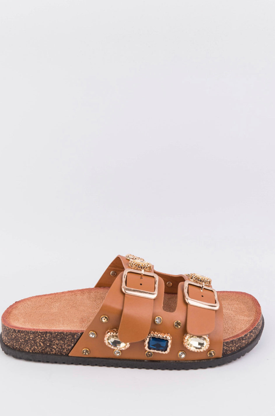 GIULIA / ciabatte con applicazioni Camel