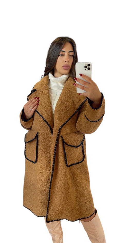 Cappotto teddy brown