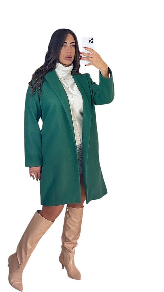 Cappotto in lana green