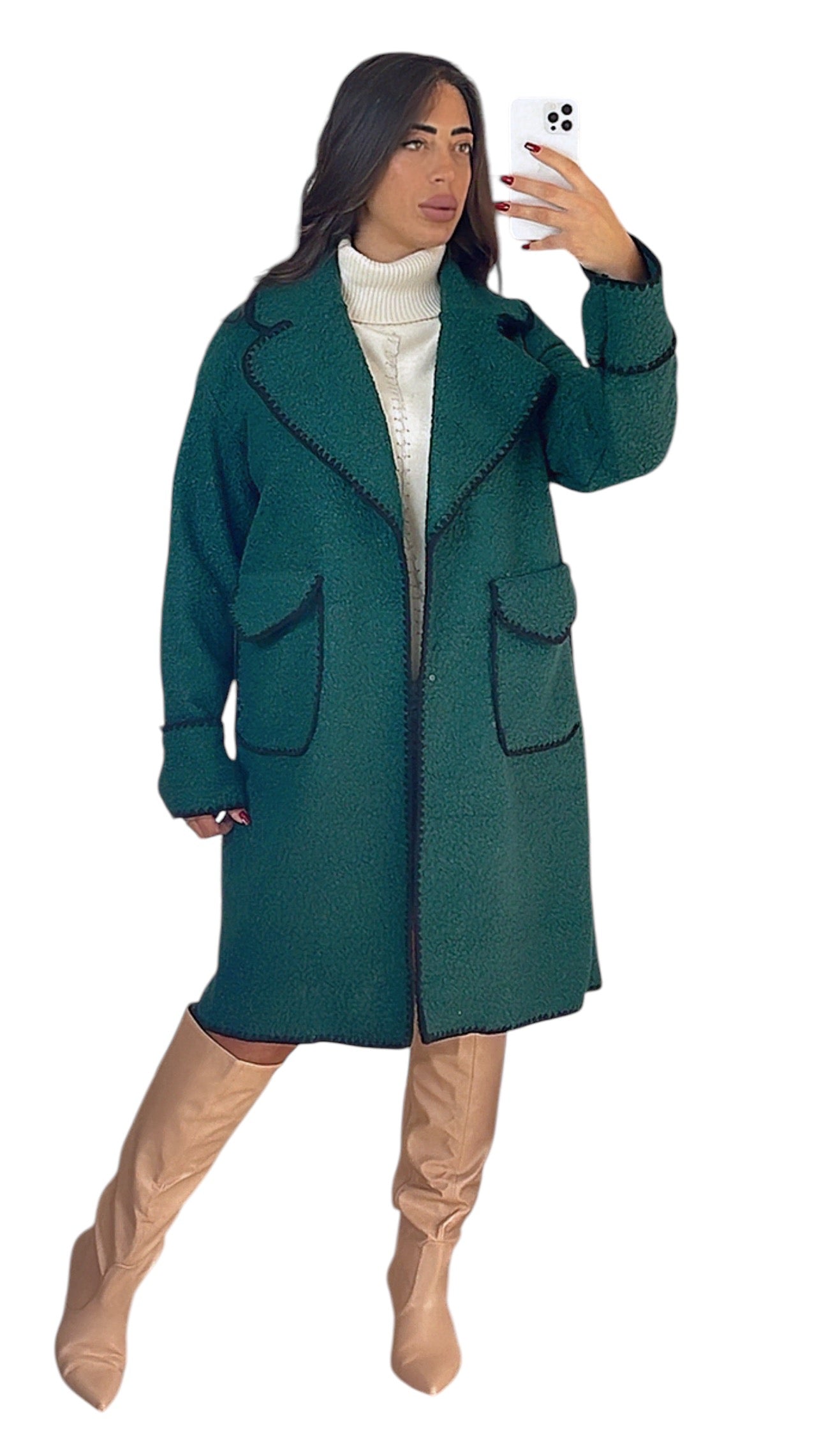 Cappotto teddy green