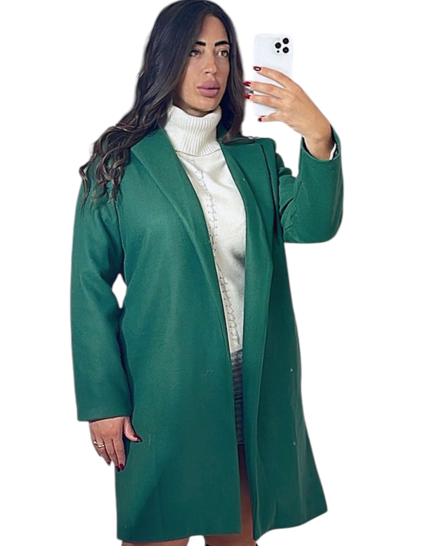 Cappotto in lana green