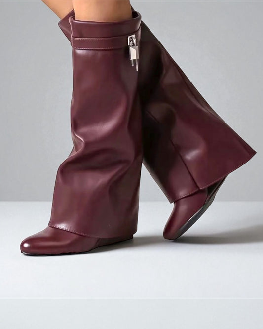 Kenia / stivale con risvolto wine