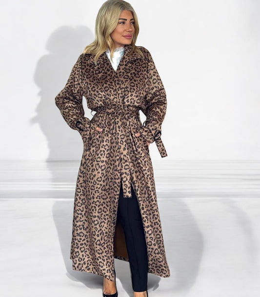 Cappotto lungo animalier