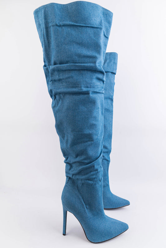 KESIA stivale sopra al ginocchio Denim